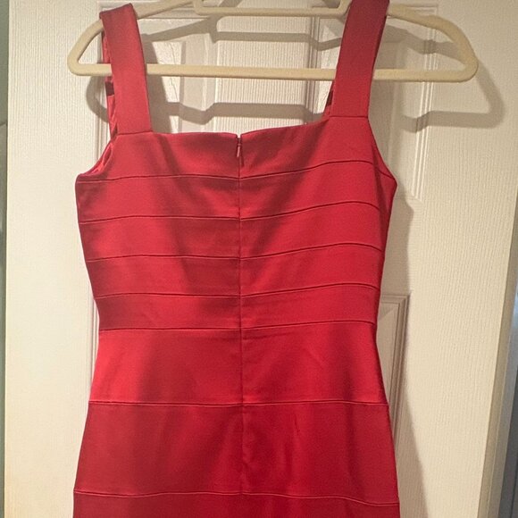 Caché Cherry Red Cocktail Pencil Dress – Size 4 - Picture 3 of 4